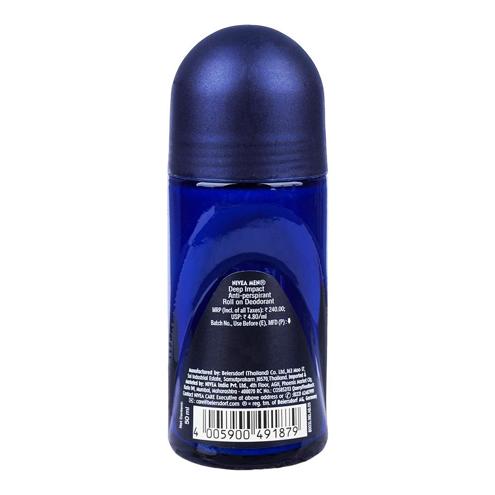 Buy Nivea Men Deep Impact Freshness Roll On Hours Lasting Ml