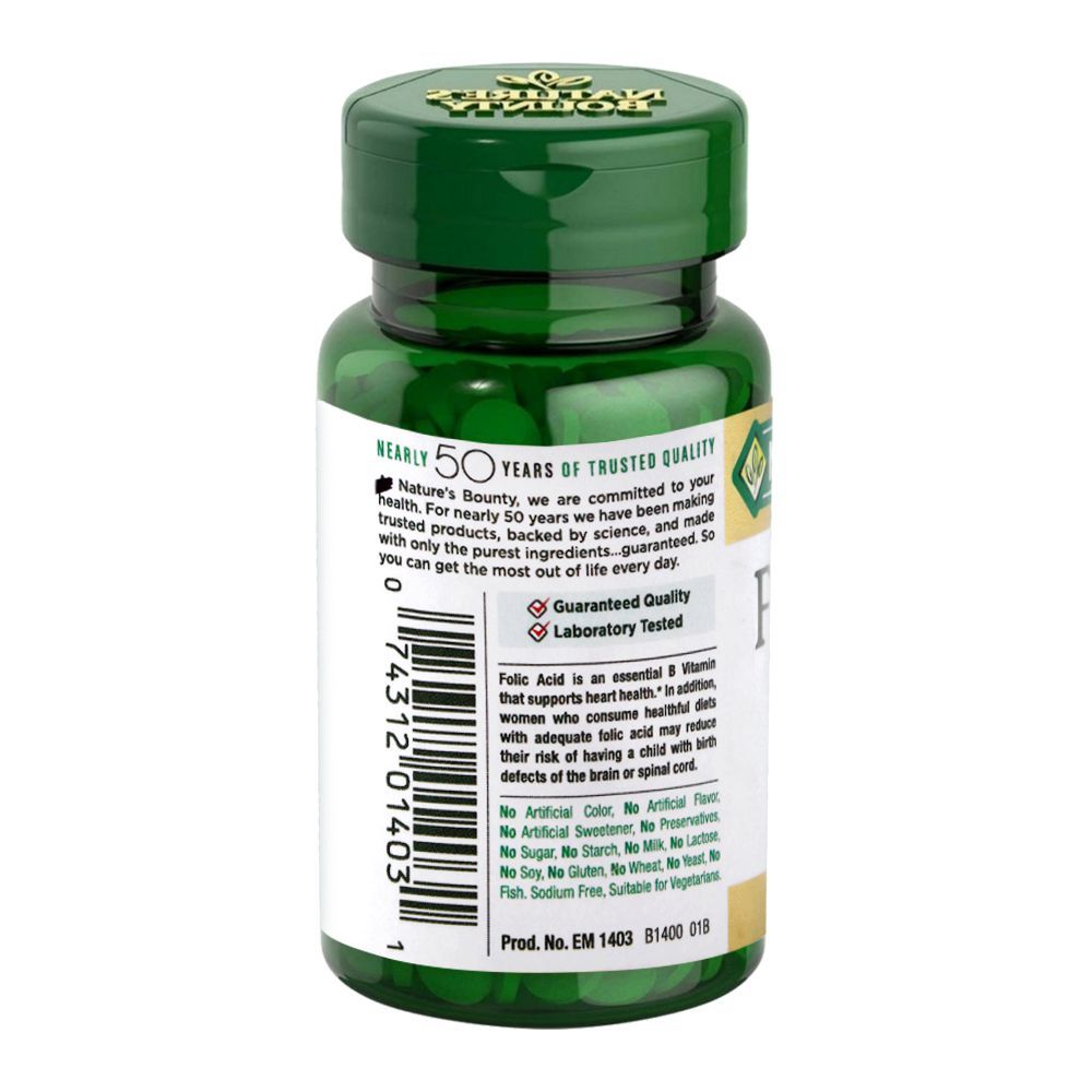 Buy Nature S Bounty Folic Acid 400mcg 250 Tablets Vitamin Supplement