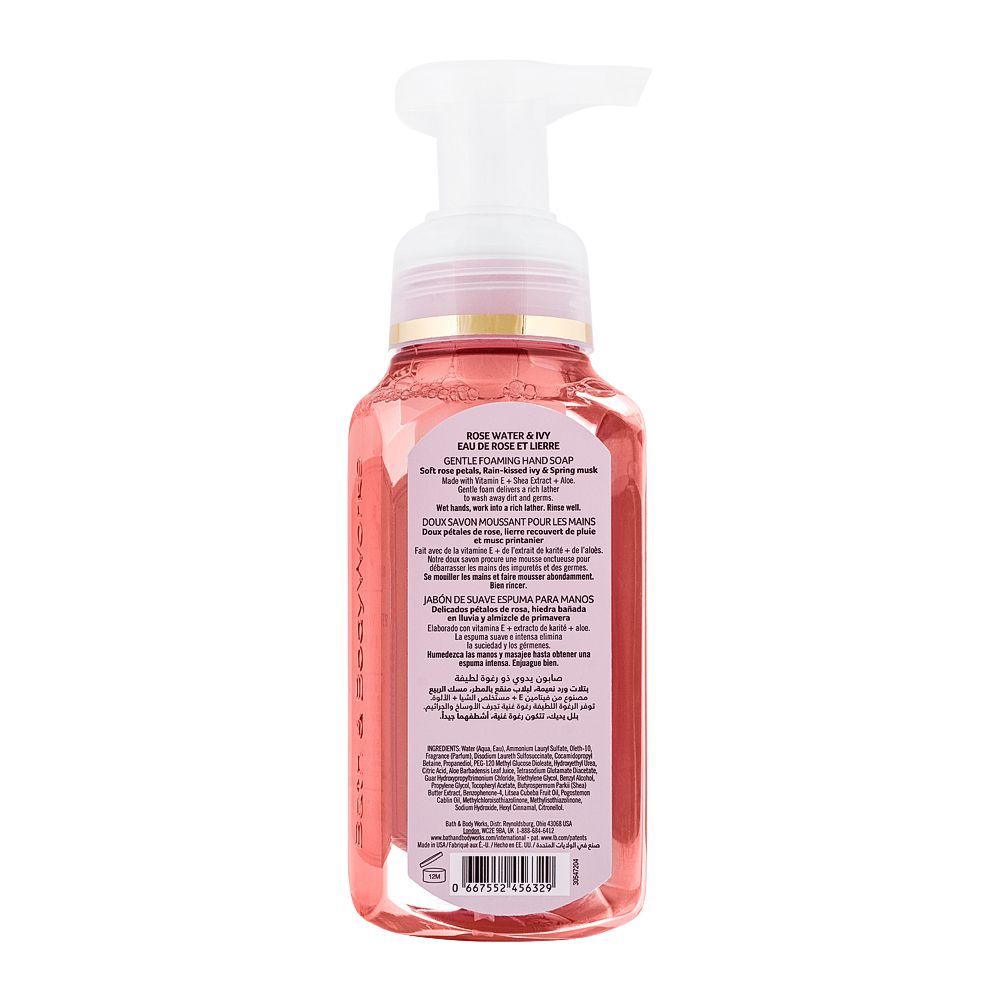 Order Bath Body Works White Barn Rose Water Ivy Gentle Foaming Hand