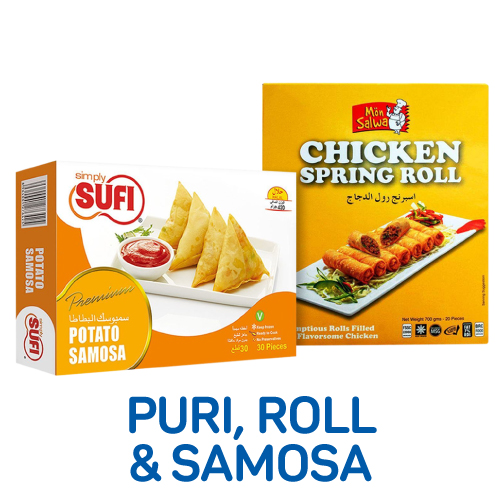 Puri, Roll & Samosa