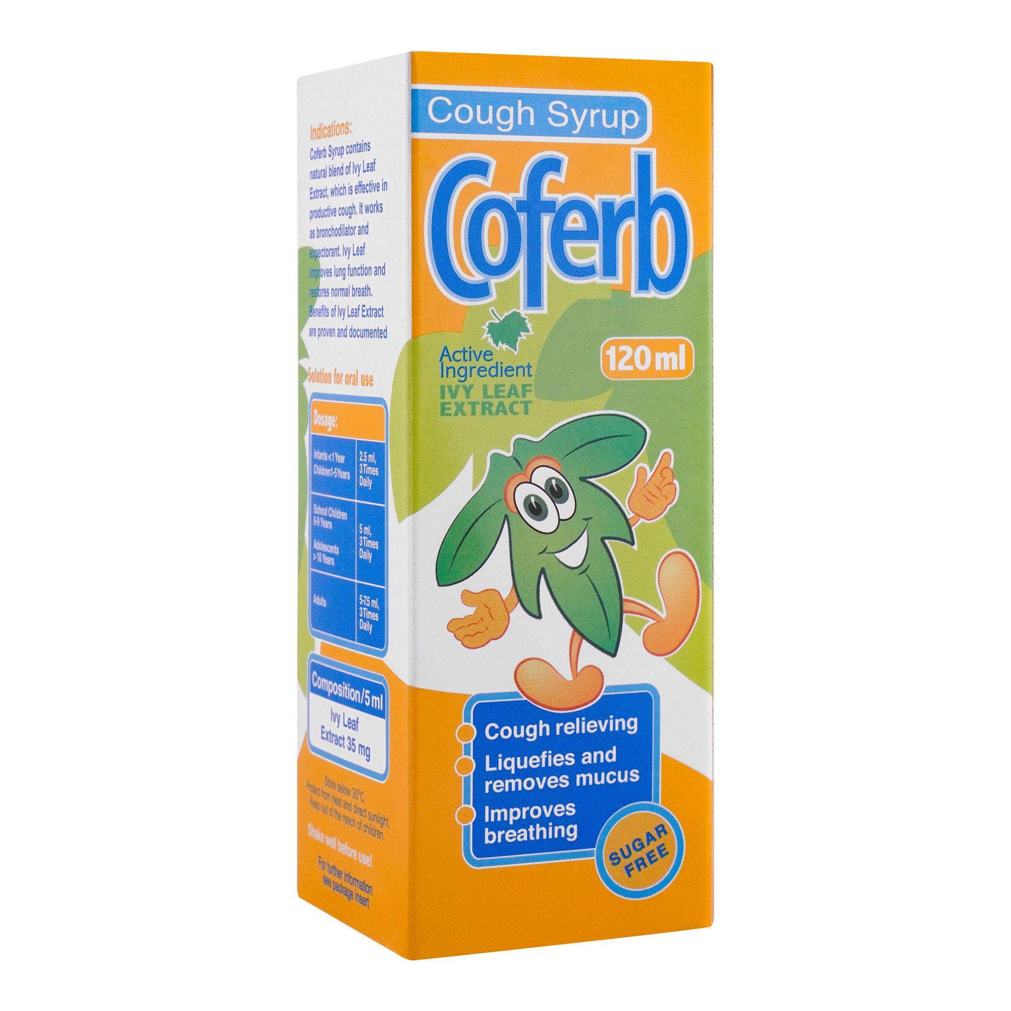 Order Hilton Pharma Coferb Cough Syrup, Sugar Free, 120ml Online at