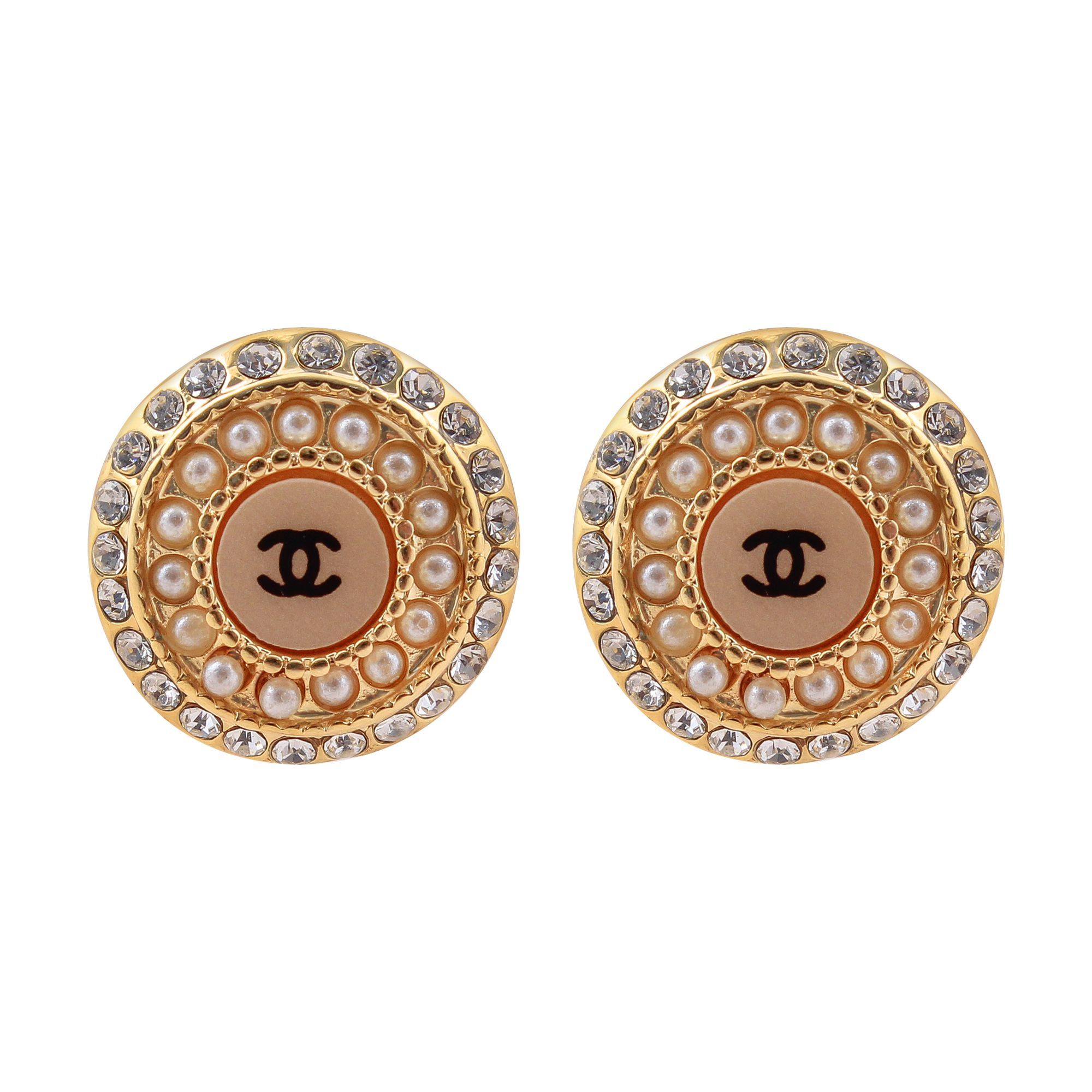 Buy Channel Style Girls Earrings, White, NS-040 Online at Special Price ...