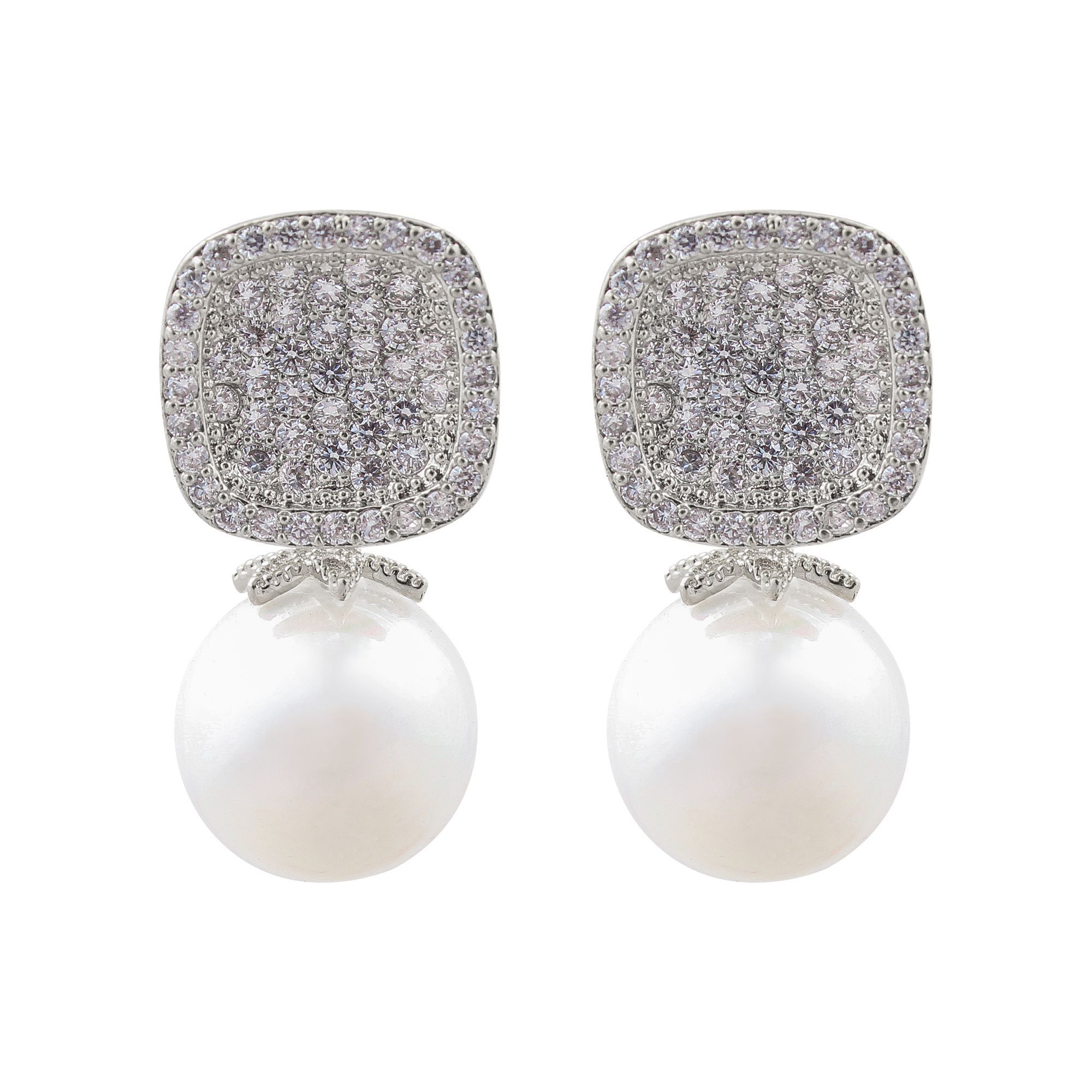 Purchase Pearl Girls Earrings, Silver, NS-081 Online at Best Price in ...
