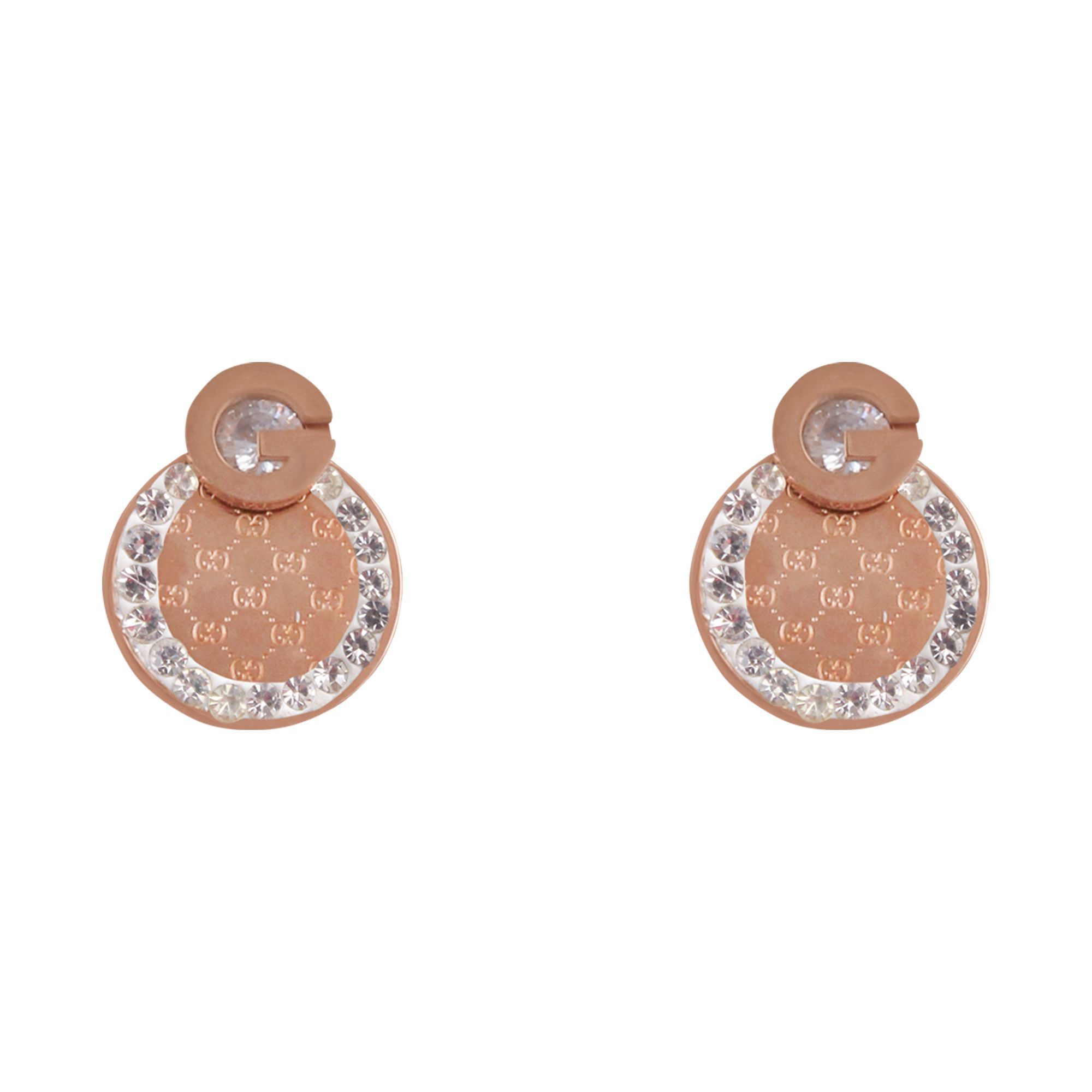 Buy Gucci Style Girls Locket & Earrings Set, Rose Gold, NS-0198 Online ...