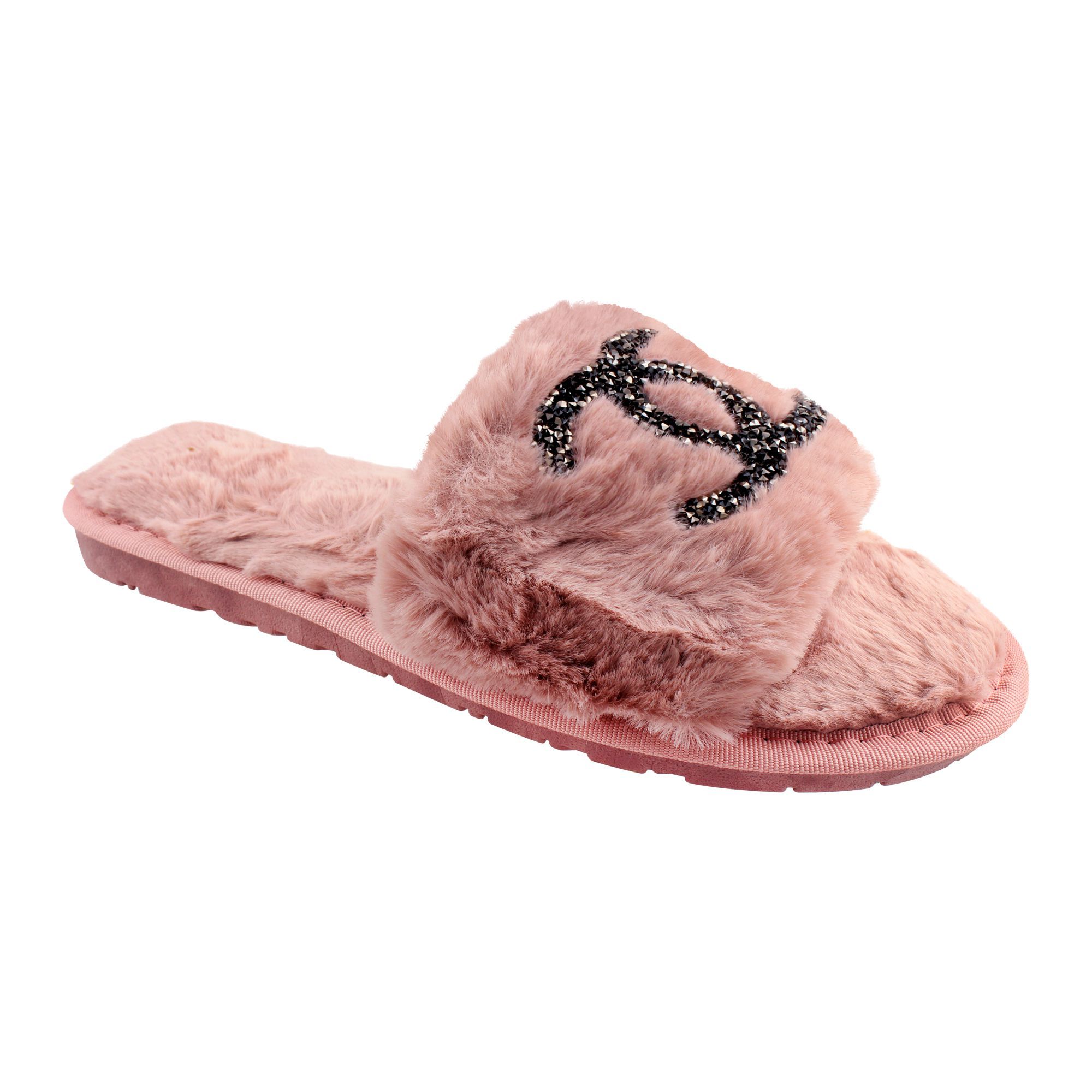 pink chanel slippers