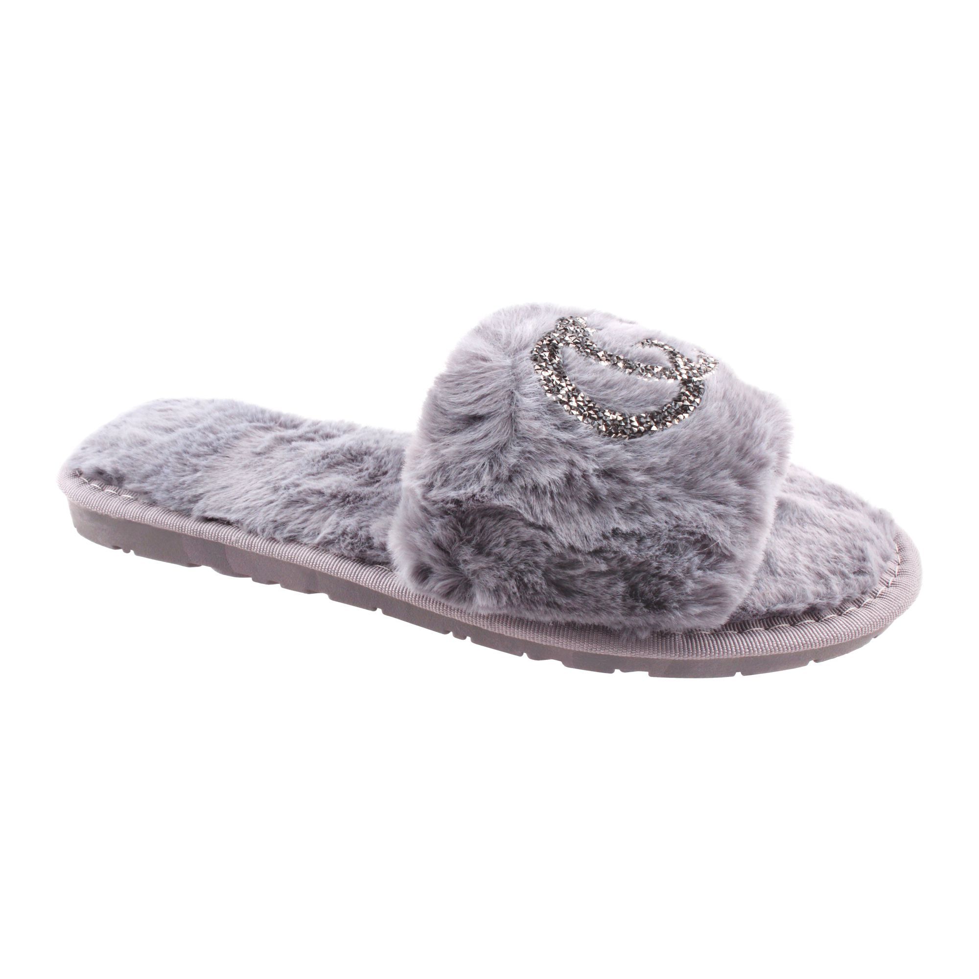 Bedroom Slippers, Grey, 1219 