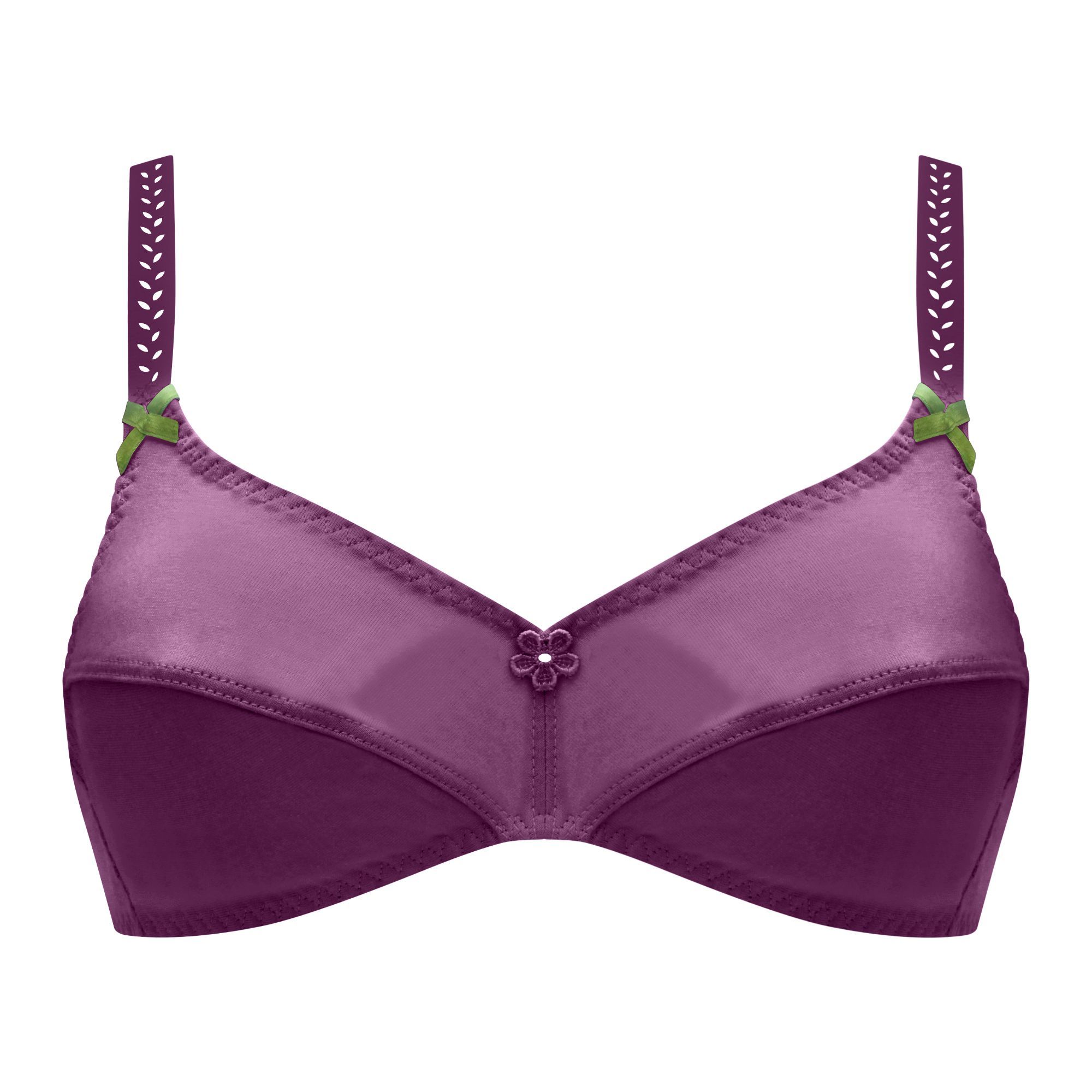 Purchase BeBelle Klassilk Dual Layer Fabric Bra, Purple Online at