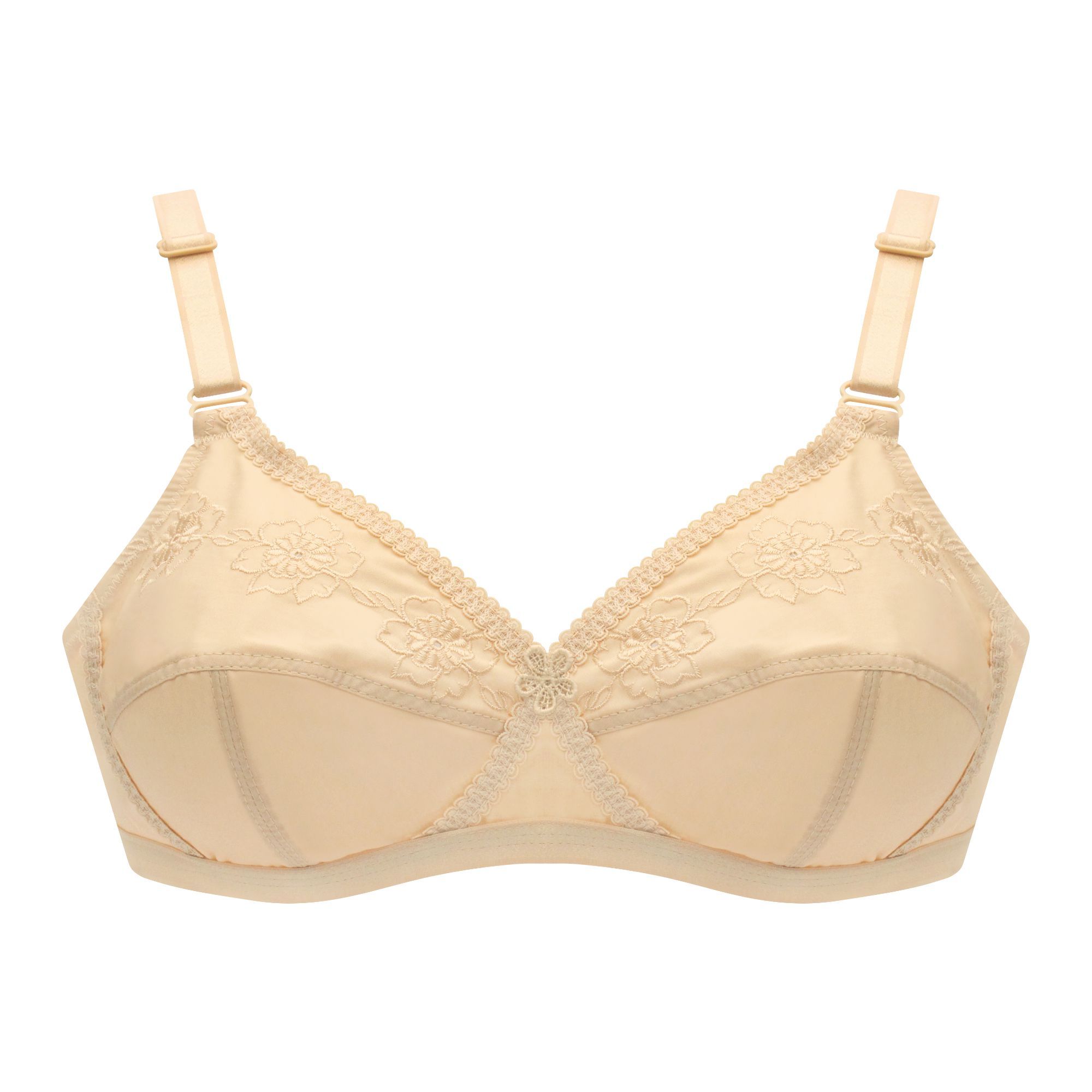 Purchase BeBelle Xclence Cotton Embroidery Cross Over Bra, Skin Online ...