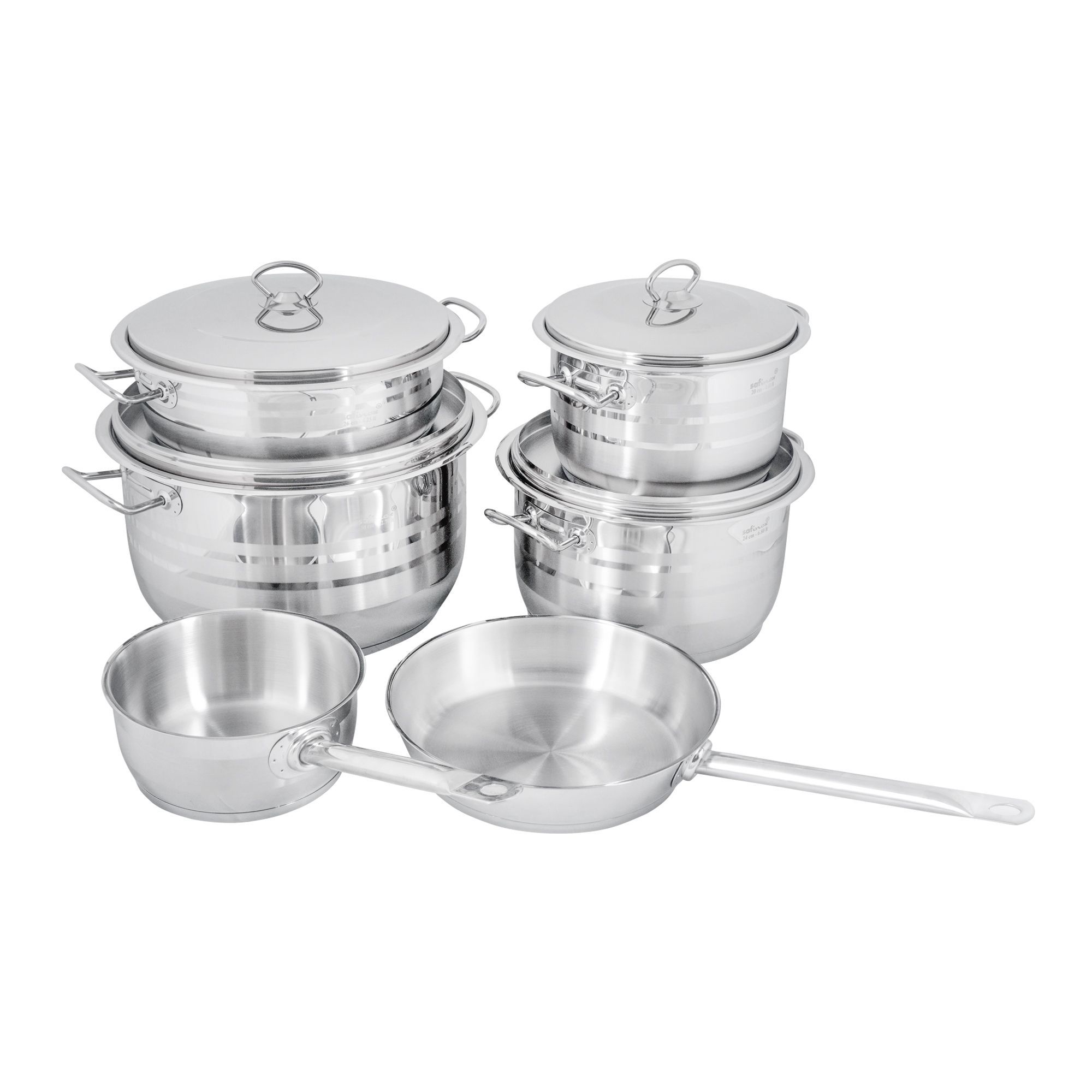 Buy Saflon Safinox Flavia Stainless Steel Deep Cooking Pot + Steel Lid  Induction Ready and Dishwasher Safe - 26 CM at Best Price in Pakistan