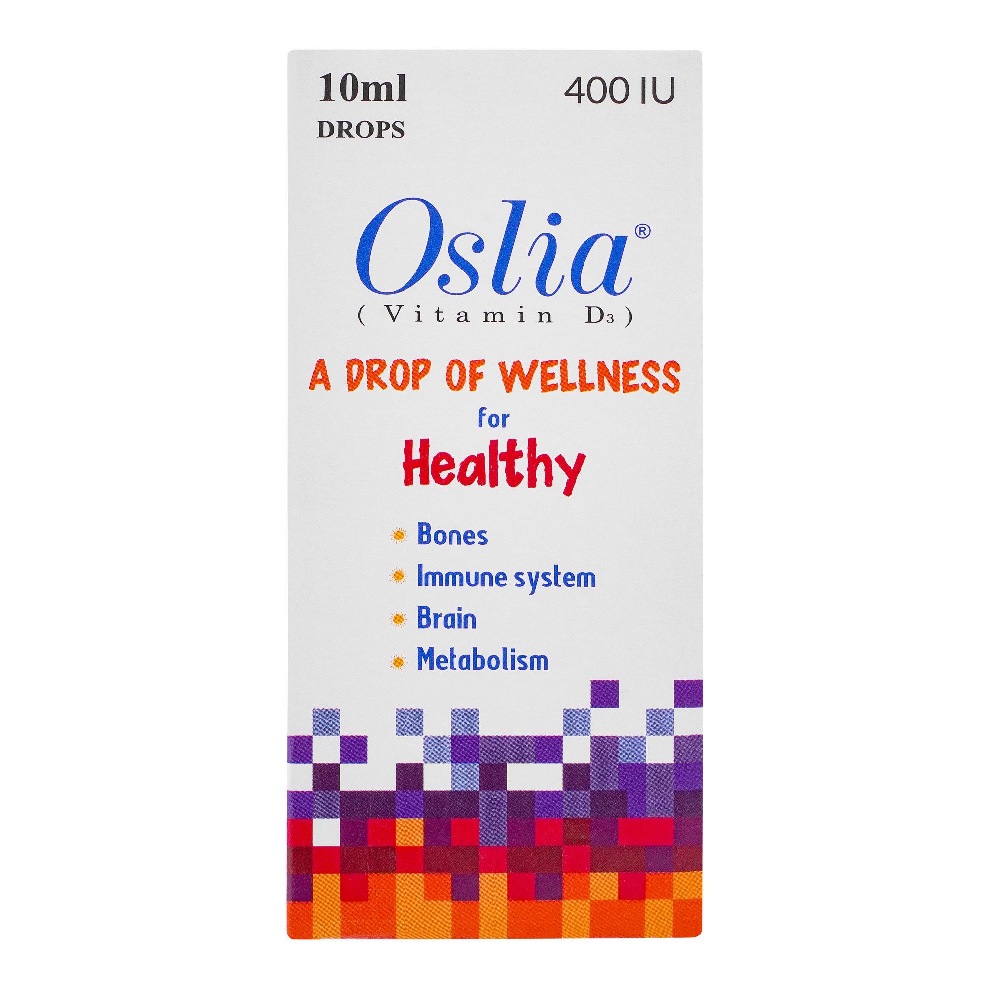 Purchase Vida Laboratories Oslia Vitamin D3 Drops, 400IU, 10ml Online