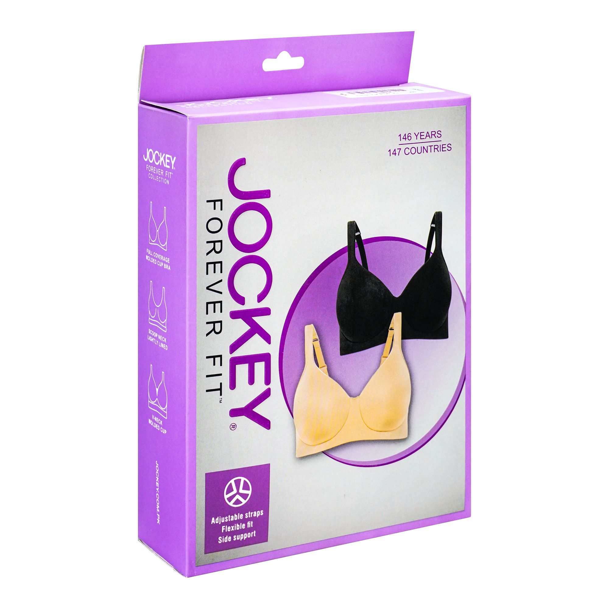 Buy Jockey Forever Fit Full Coverage Molded Cup Bra, Cream Tan, 2996H ...