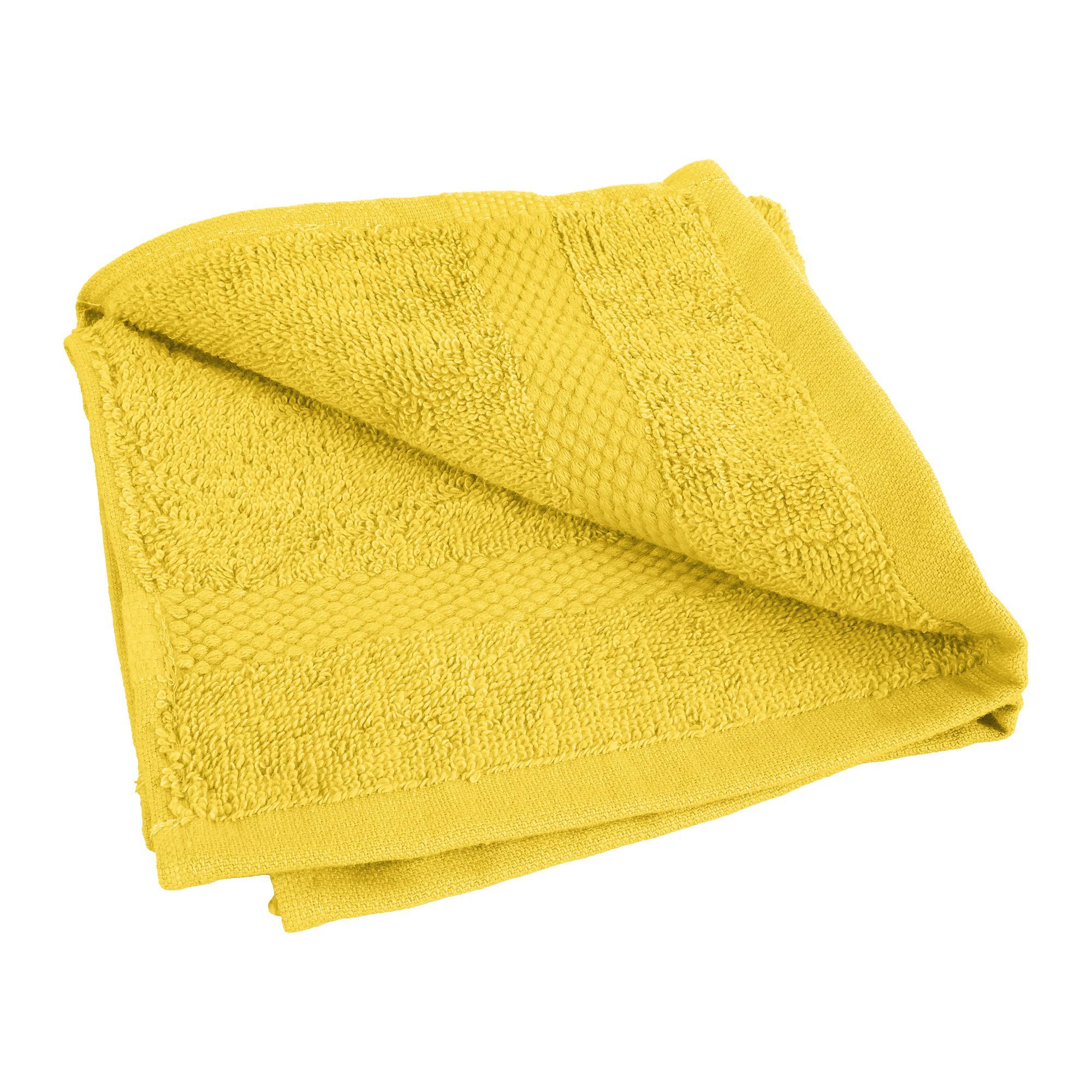 Order Indus Towel 100% Cotton Ring Face Cloth, 12x12 Yellow Online at ...