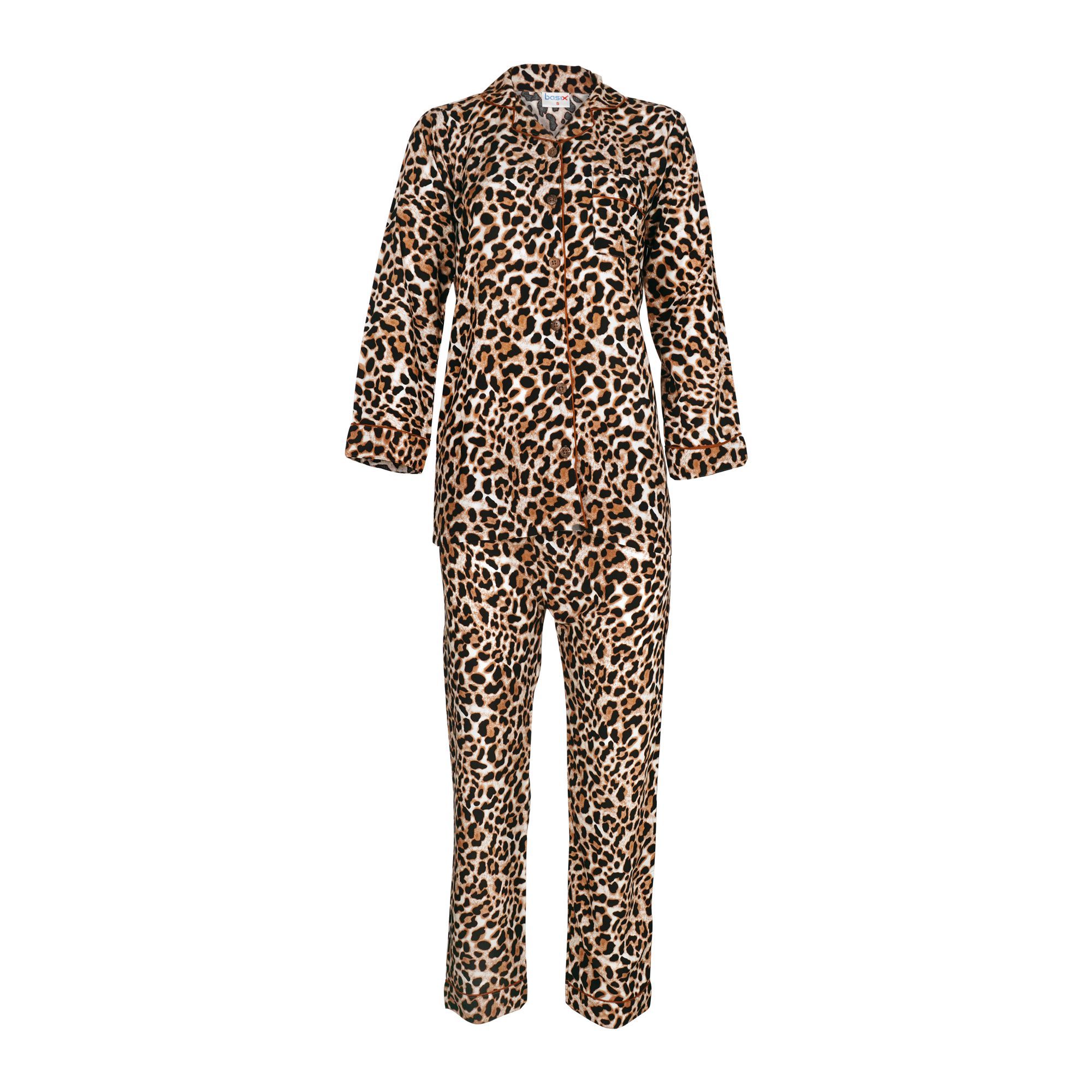 Basix Women Loungewear Cheetah Gold, 2-Pack Set, LW-593