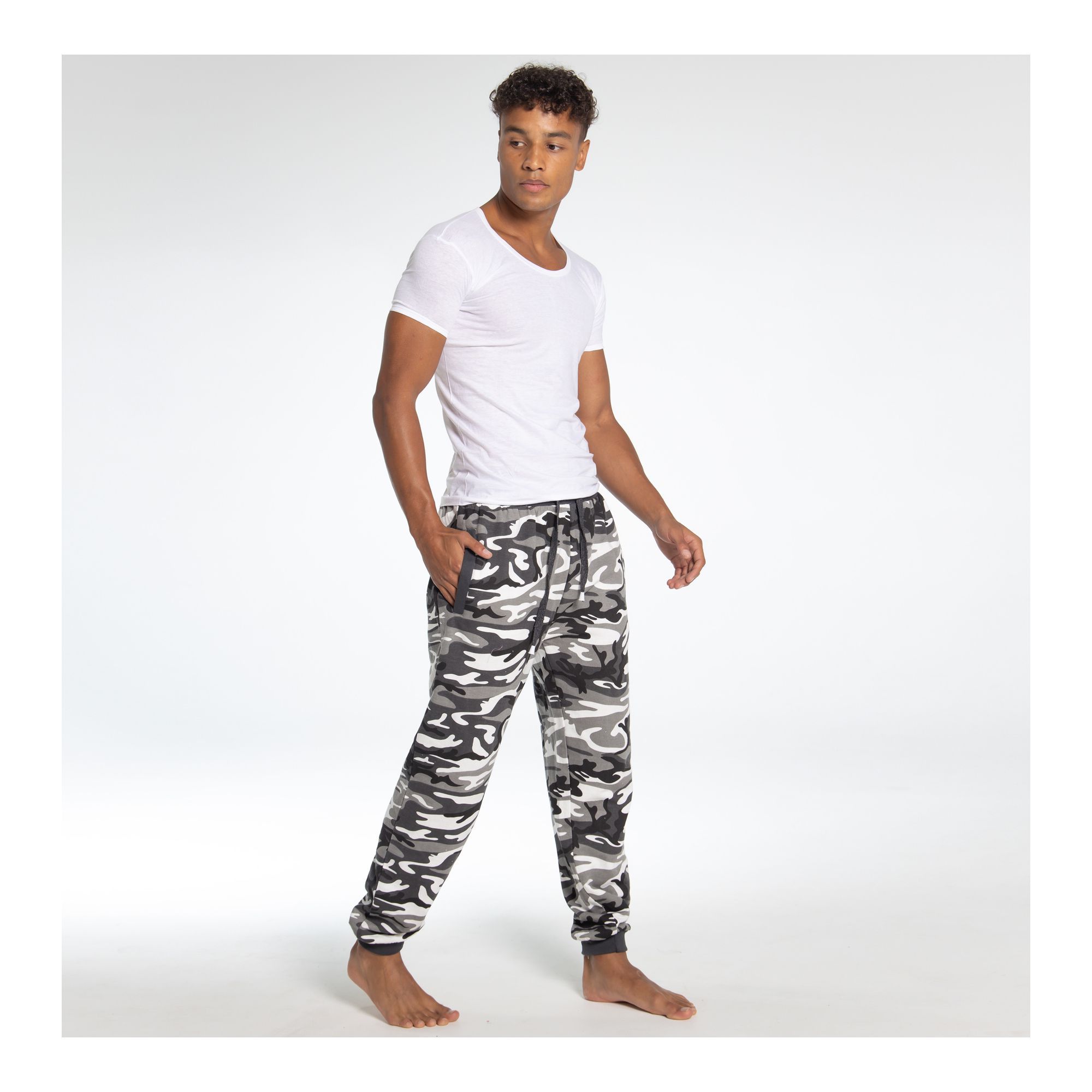 Balenciaga camouflage print cargo trousers grey  MODES