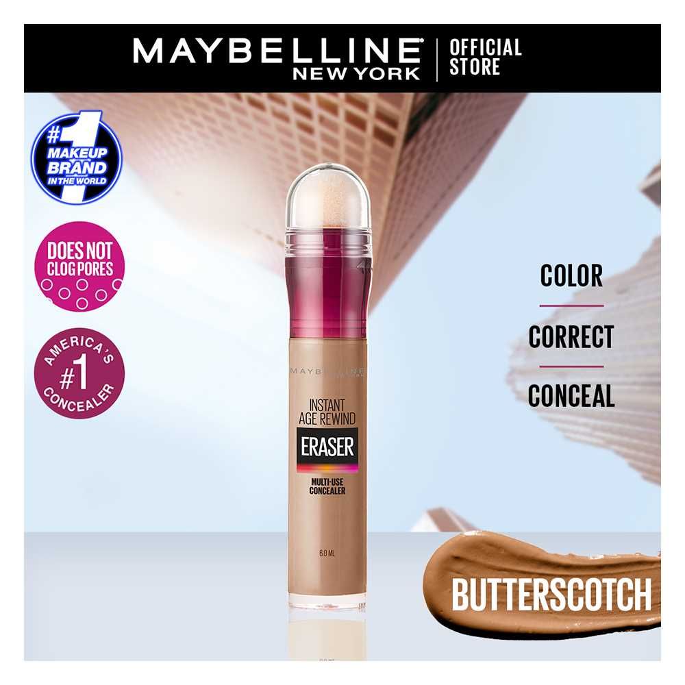 Maybelline New York Instant Age Rewind Eraser Multi-Use Concealer, 142 Butterscotch