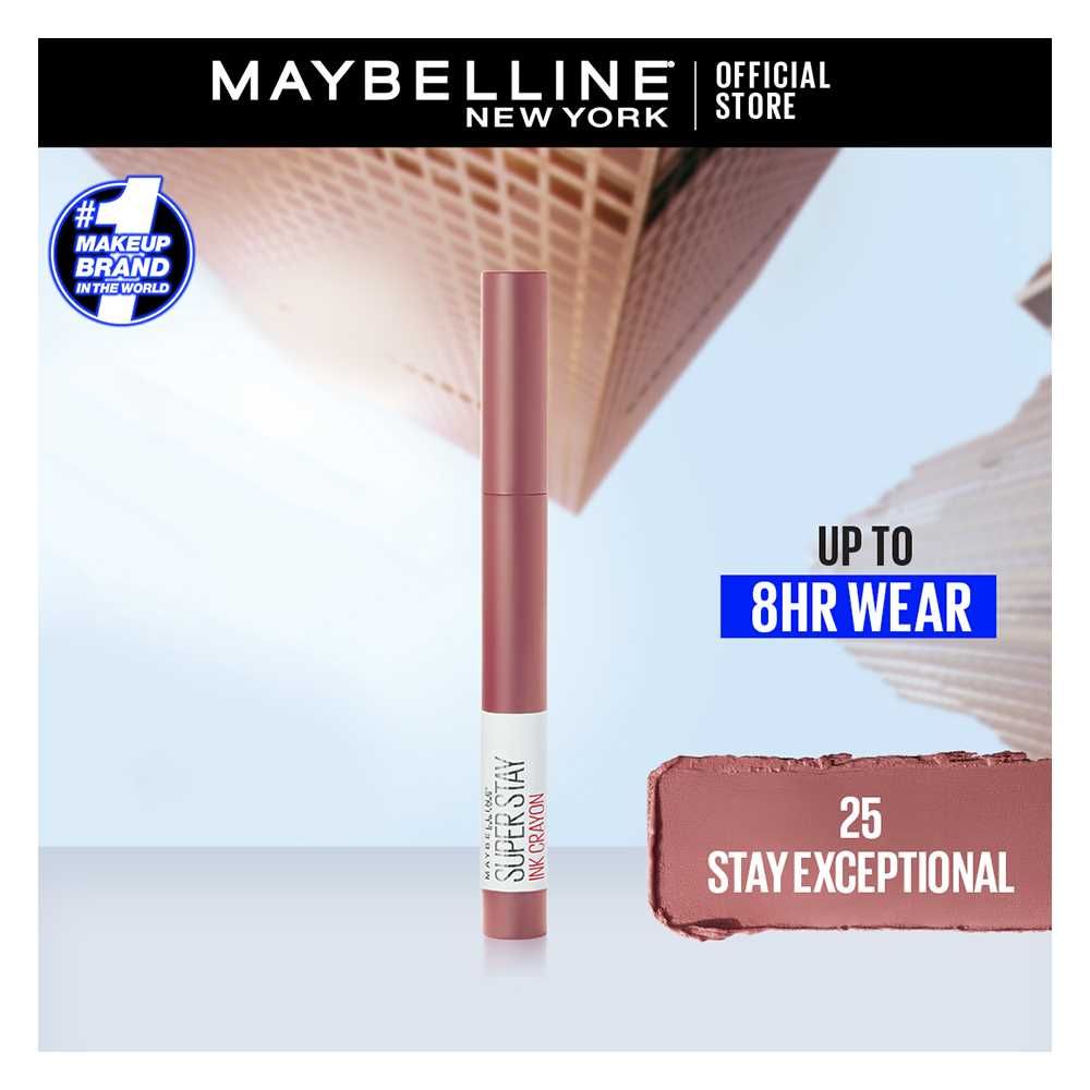 Maybelline New York Superstay Ink Crayon Lipstick, 25 Stay Exceptional