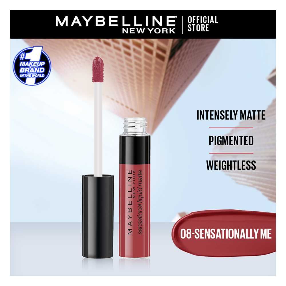 Maybelline New York Color Sensational Liquid Matte Lipstick, 08 Sensationally Me