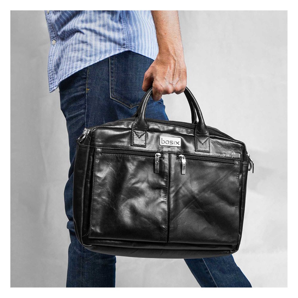 Basix Laptop Bag, Black