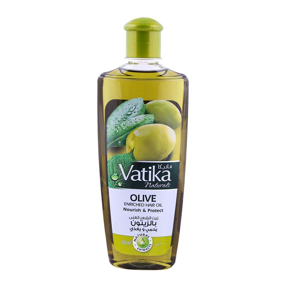 Dabur Vatika Olive Enriched Hair Oil, Nourish & Protect 200ml