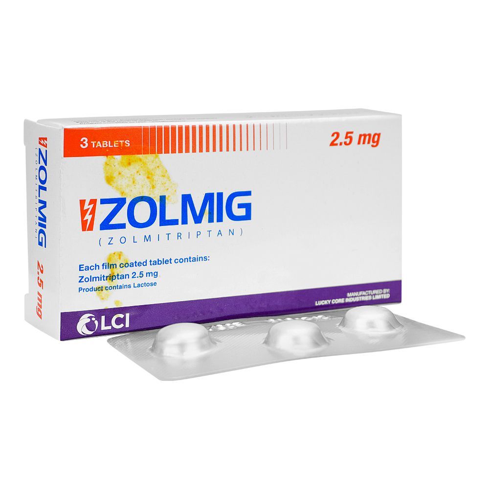 LCI Zolmig Tablet, 2.5mg, 3-Pack