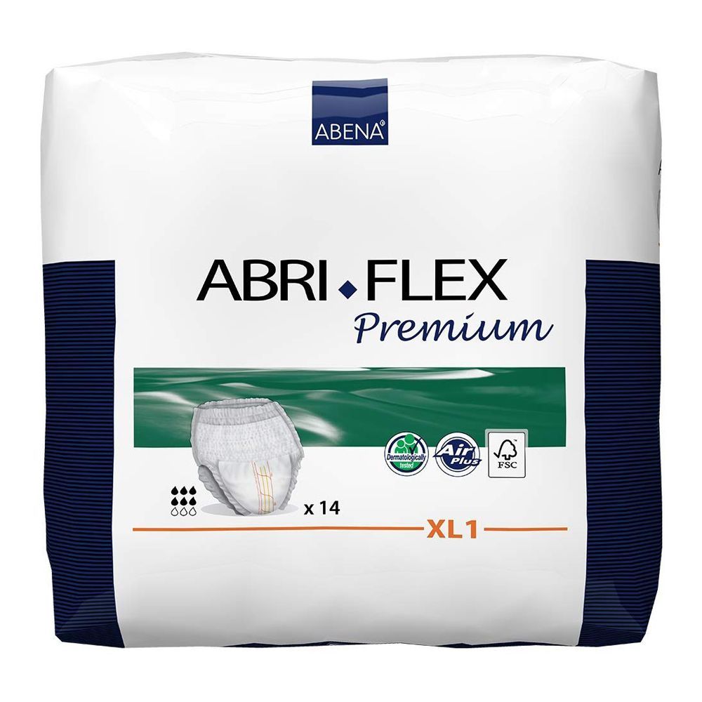 Abena Abri Flex Premium Adult Pull-Up Pants, Extra Large, 52-68 Inches, 14-Pack