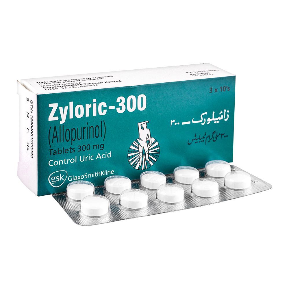 GSK Zyloric Tablet, 300mg, 1-Strip