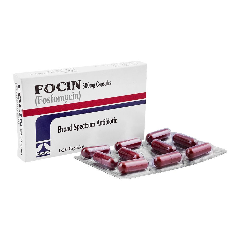 Tabros Pharma Focin Capsule, 500mg, 10-Pack