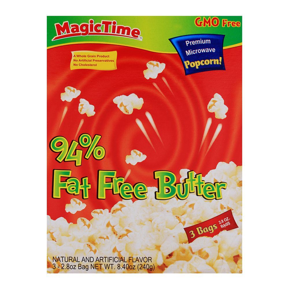 Magic Time 94% Fat Free Butter Pop Corn 240gm