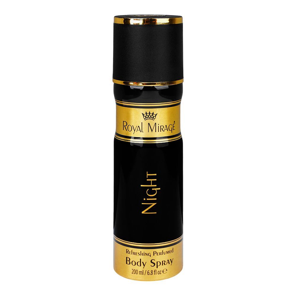 Royal Mirage Night Refreshing Perfumed Body Spray, For Men & Women, 200ml