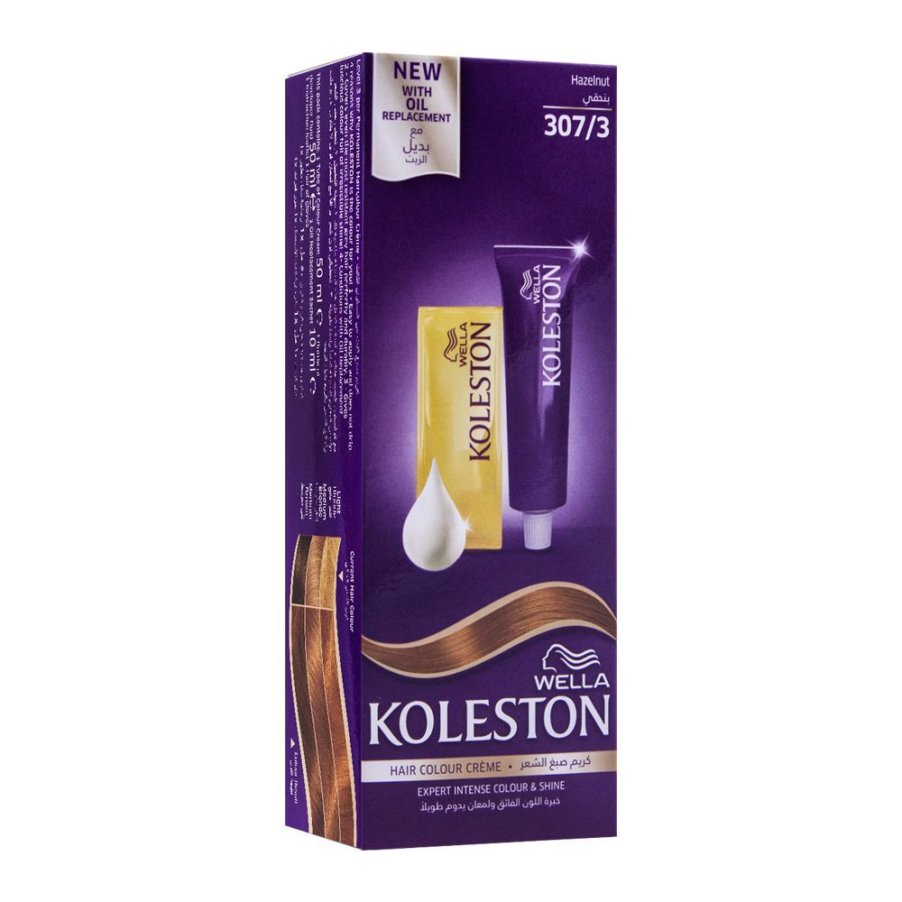 Wella Koleston Hair Color Creme, 307/3, Hazelnut