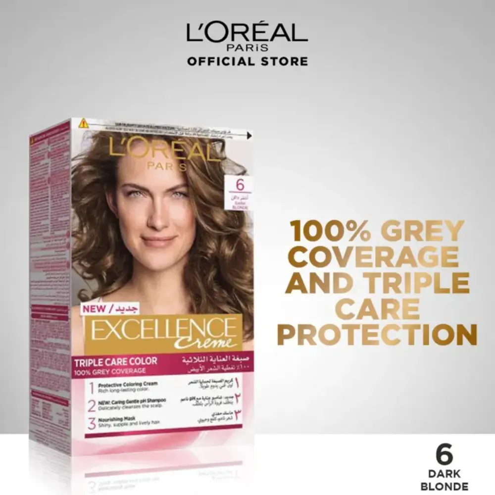 L'Oreal Paris Excellence Creme Hair Colour, Dark Blonde 6