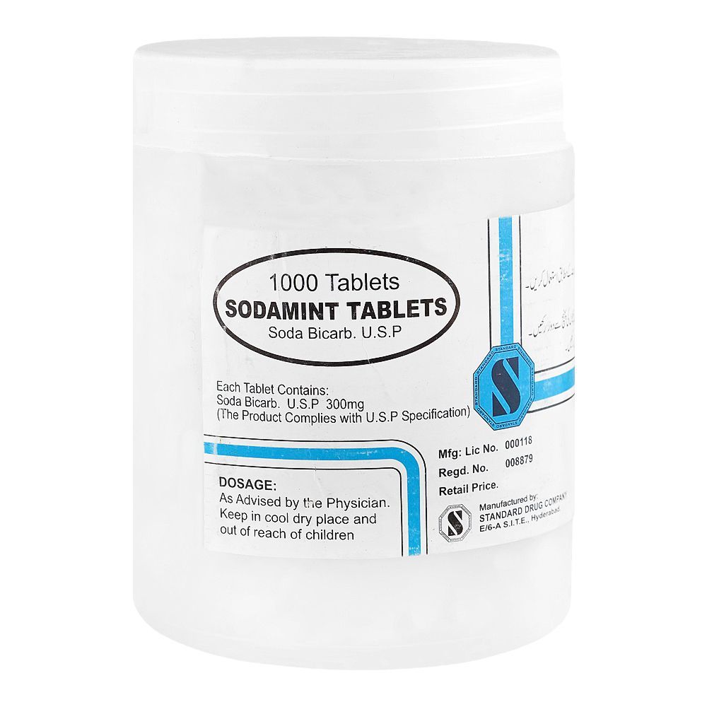 Soda Mint Tablet, 300mg, 100-Pack