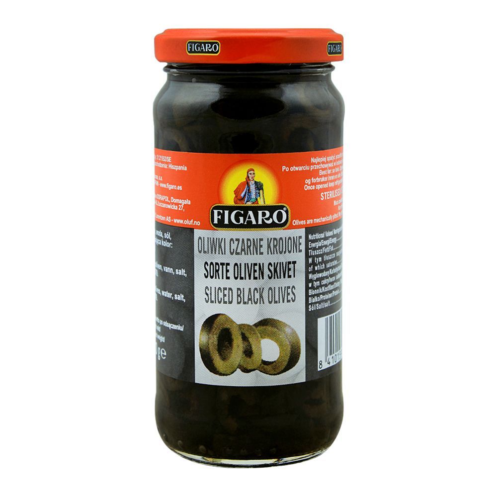 Figaro Sliced Black Olives, 240g