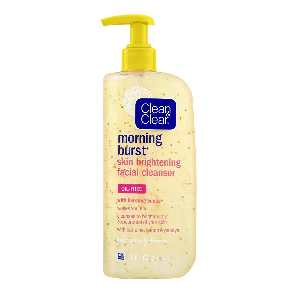 Clean & Clear Morning Burst Oil Free Skin Brightening Facial Cleanser, 240ml