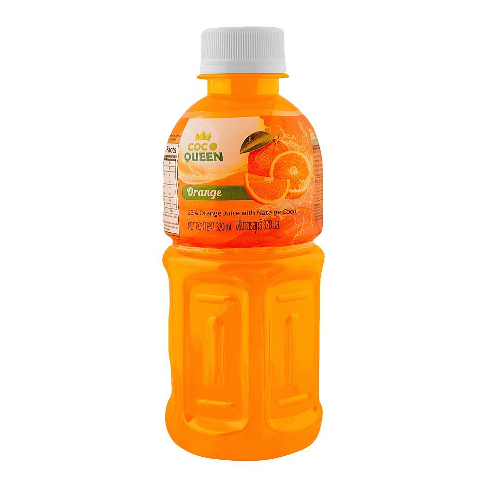 Coco Queen Nata De Coco Orange Juice, 320ml