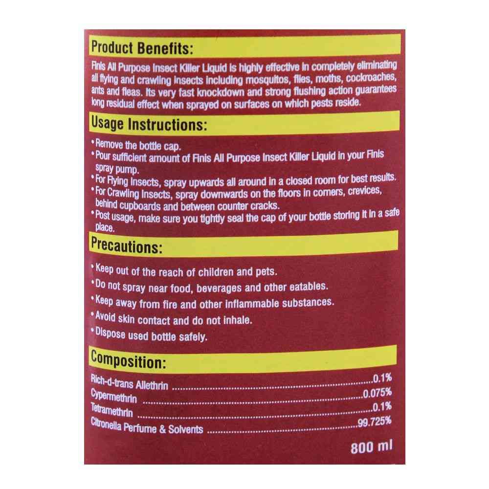 Order Finis All Purpose Insect Killer Liquid 800ml Online at Best Price ...