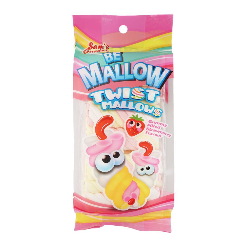 Sam's Garden Be Mallow Twist Mallows Gummy Filled Strawberry, 125g