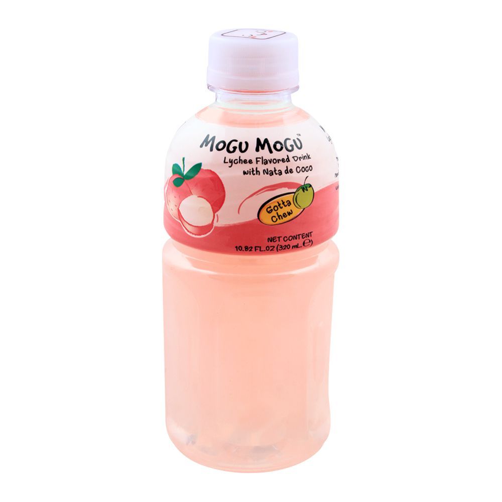 Mogu Mogu Lychee Flavored Drink, With Nata De Coco, 320ml