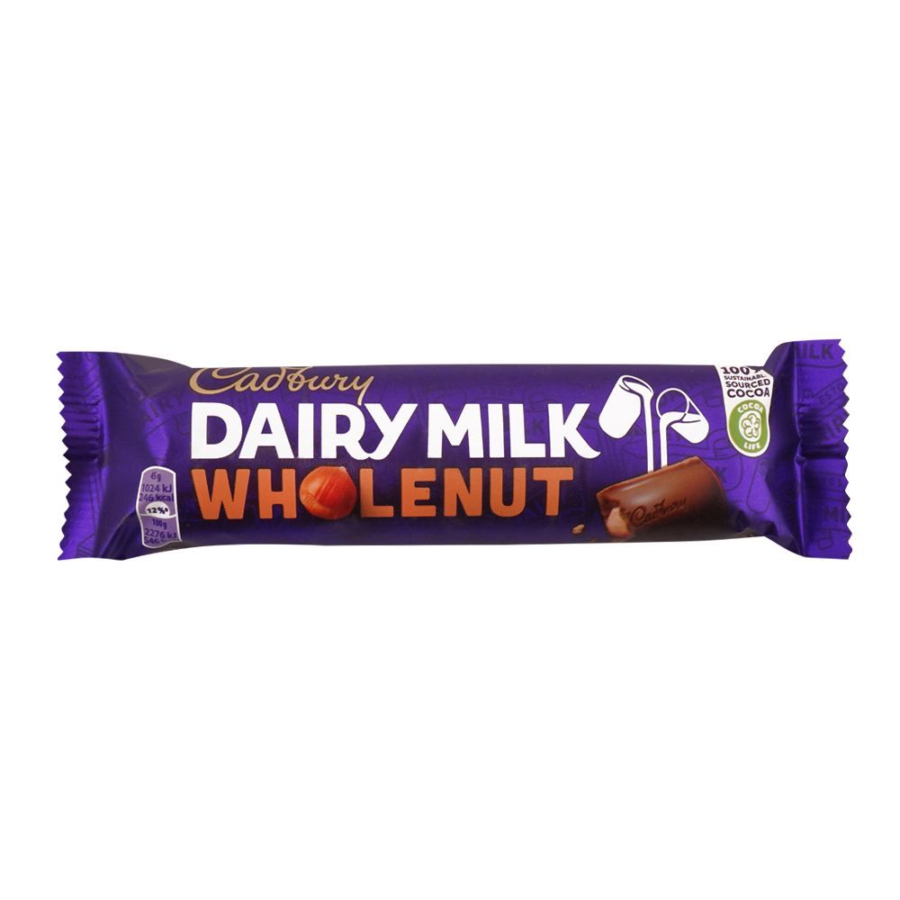 Cadbury Dairy Milk Whole Nut Chocolate, 45g