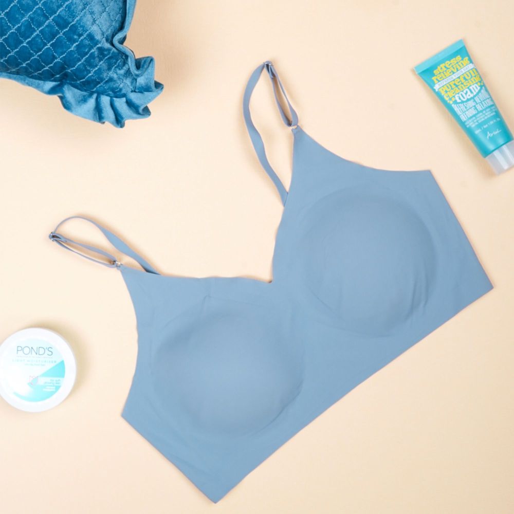 Omi Beauty, Seamless Scoop Bra, Blueberry