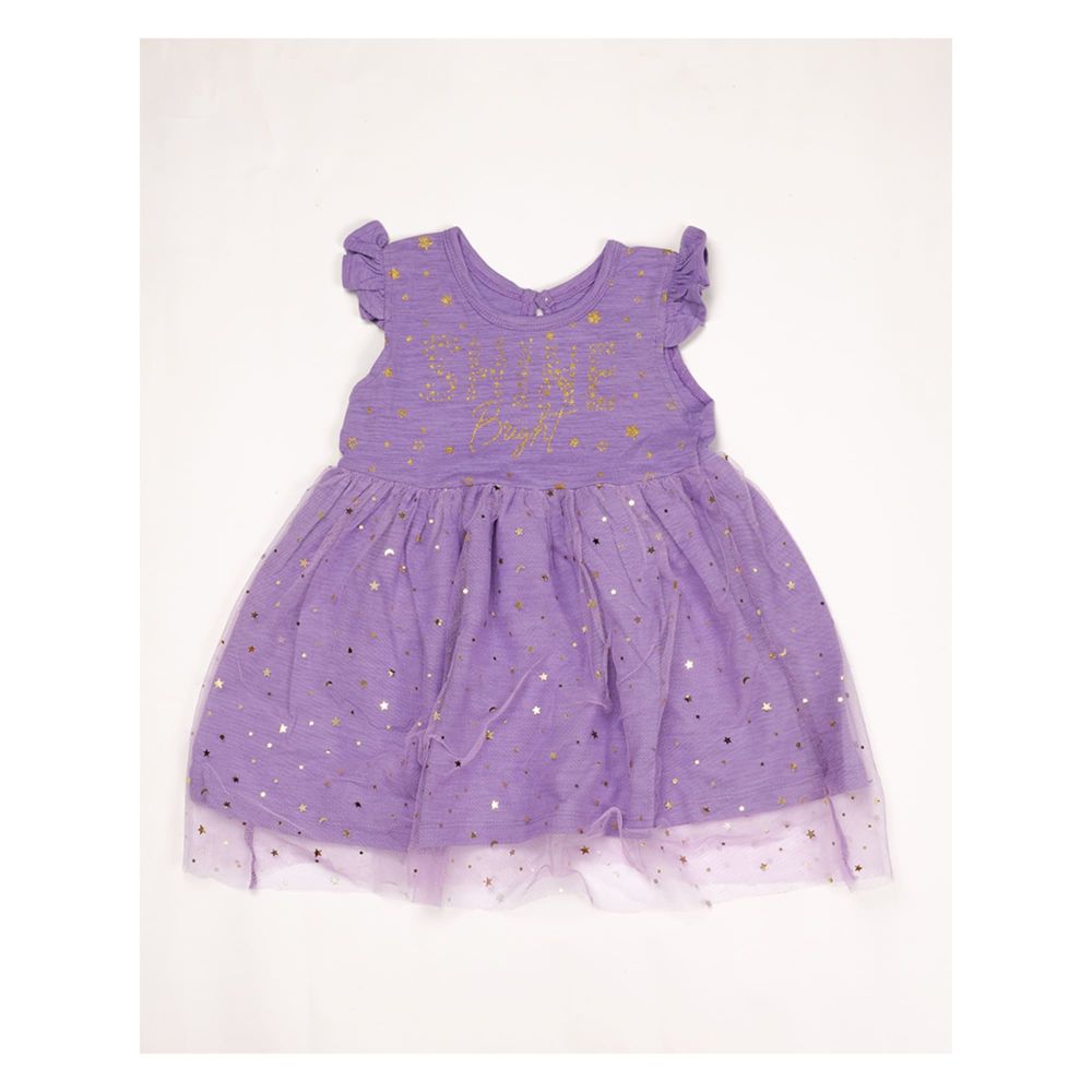 IXAMPLE Girls Shine Bright Tulle-Skirt Dress, Purple, IXGDS 94066