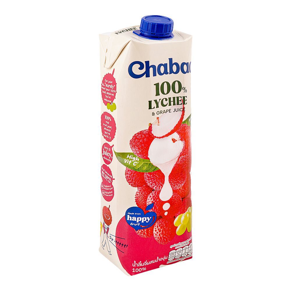 Chabaa 100% Lychee & Grape Juice, 1 Liter