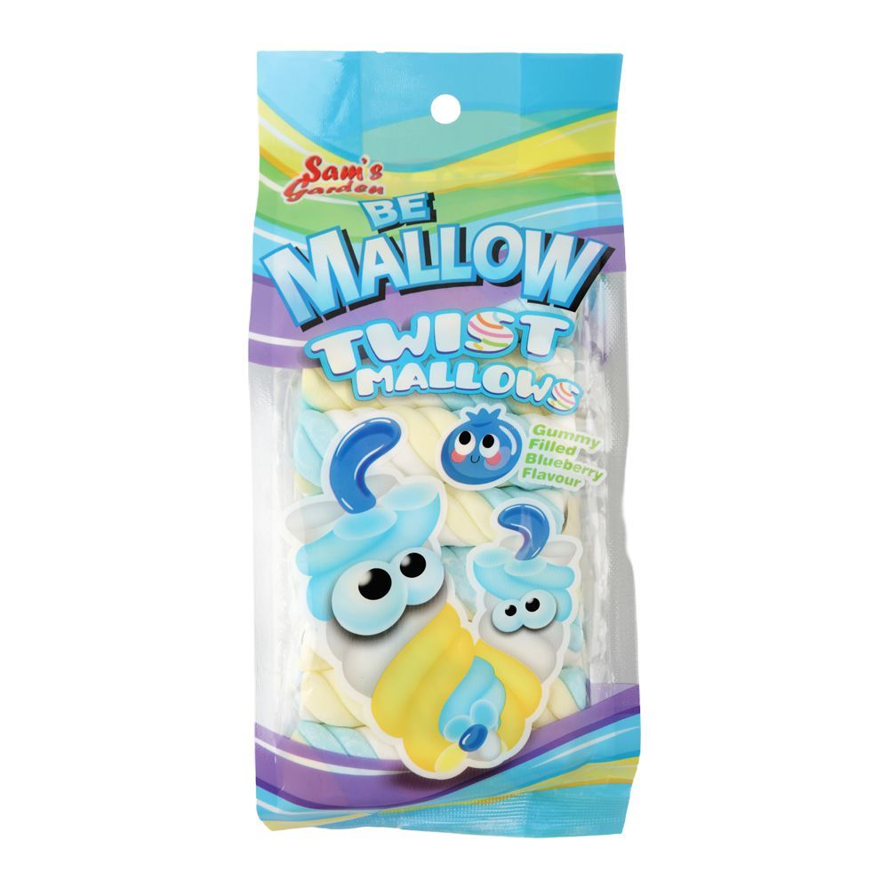 Sam's Garden Be Mallow Twist Mallows Gummy Filled Blueberry, 125g