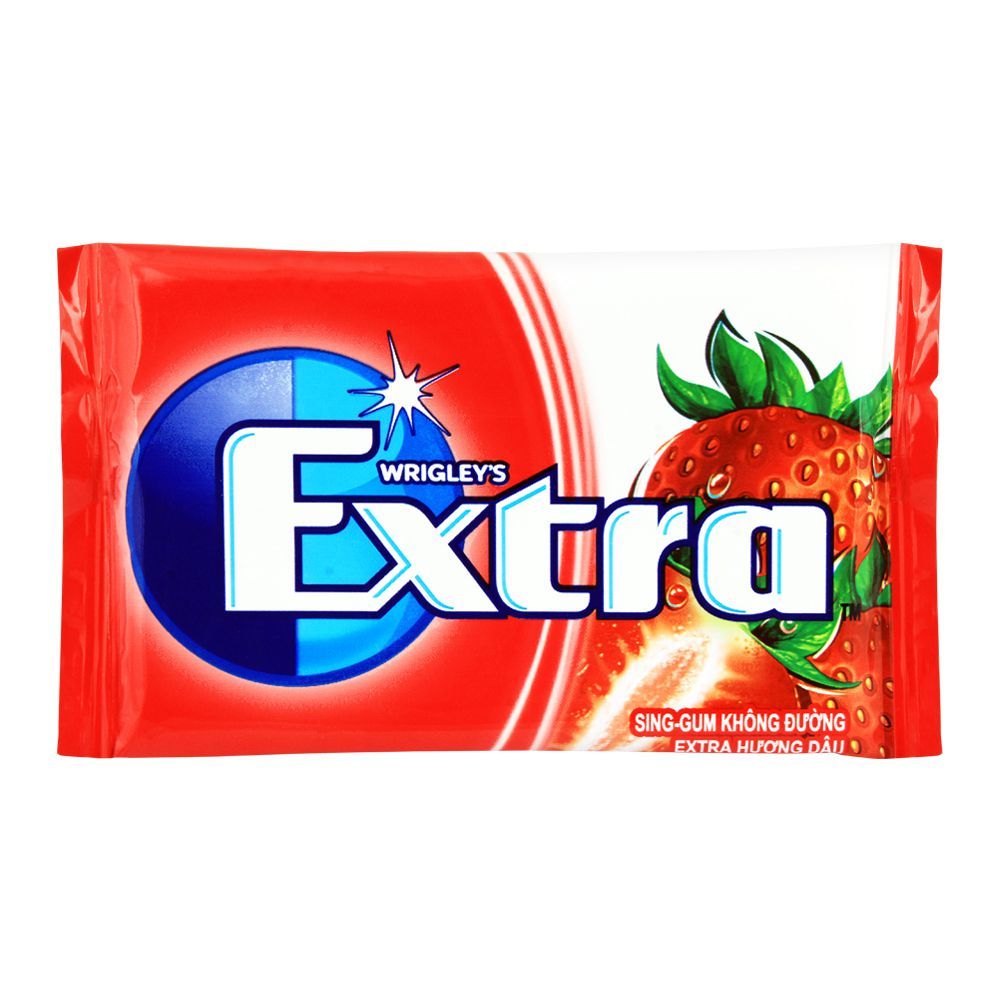 Wrigley's Extra Strawberry Gum, Strip, 8 Tabs, 11g