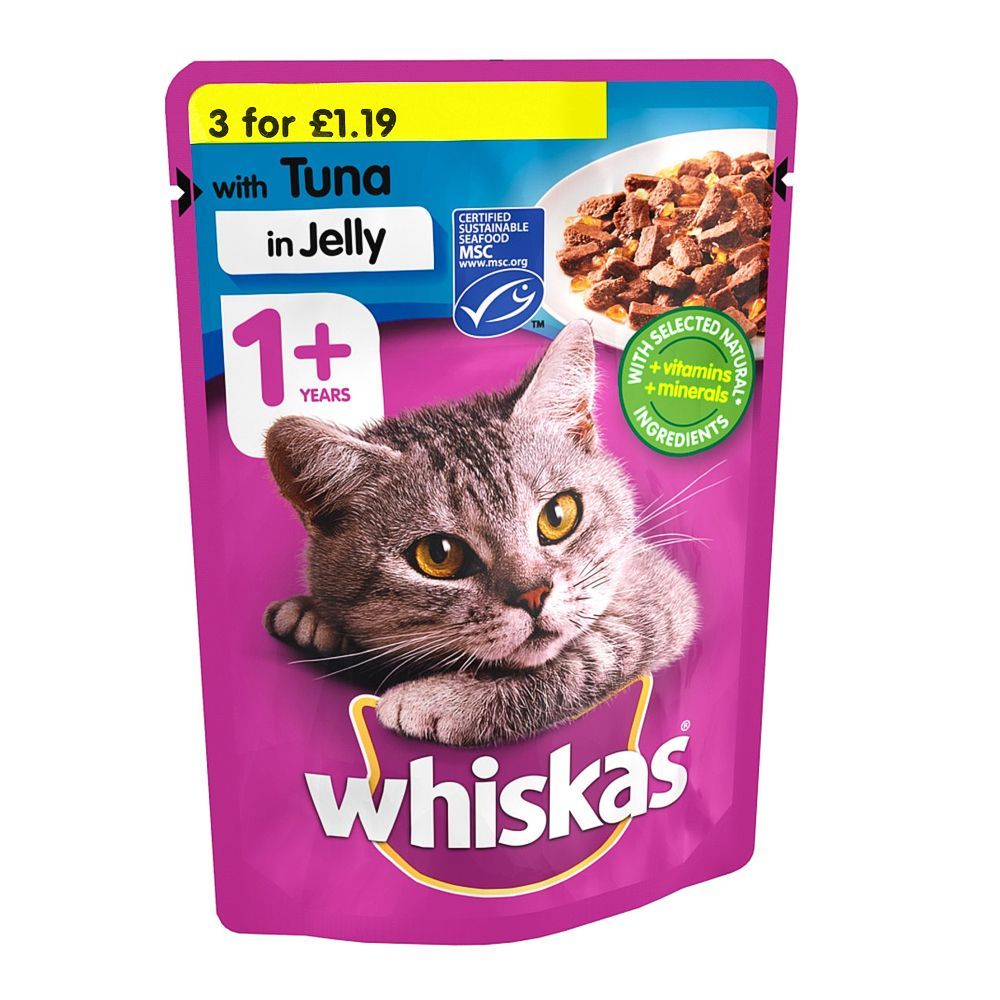 Whiskas Tuna In Jelly Cat Food, 1+ Years, 100g