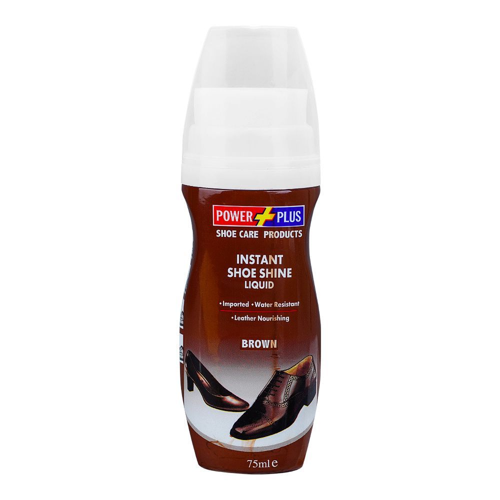 Order Power Plus Brown Shoe Polish Liquid, 75ml Online at Best