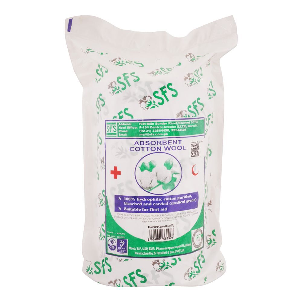 SFS Absorbent Cotton Wool, 400g