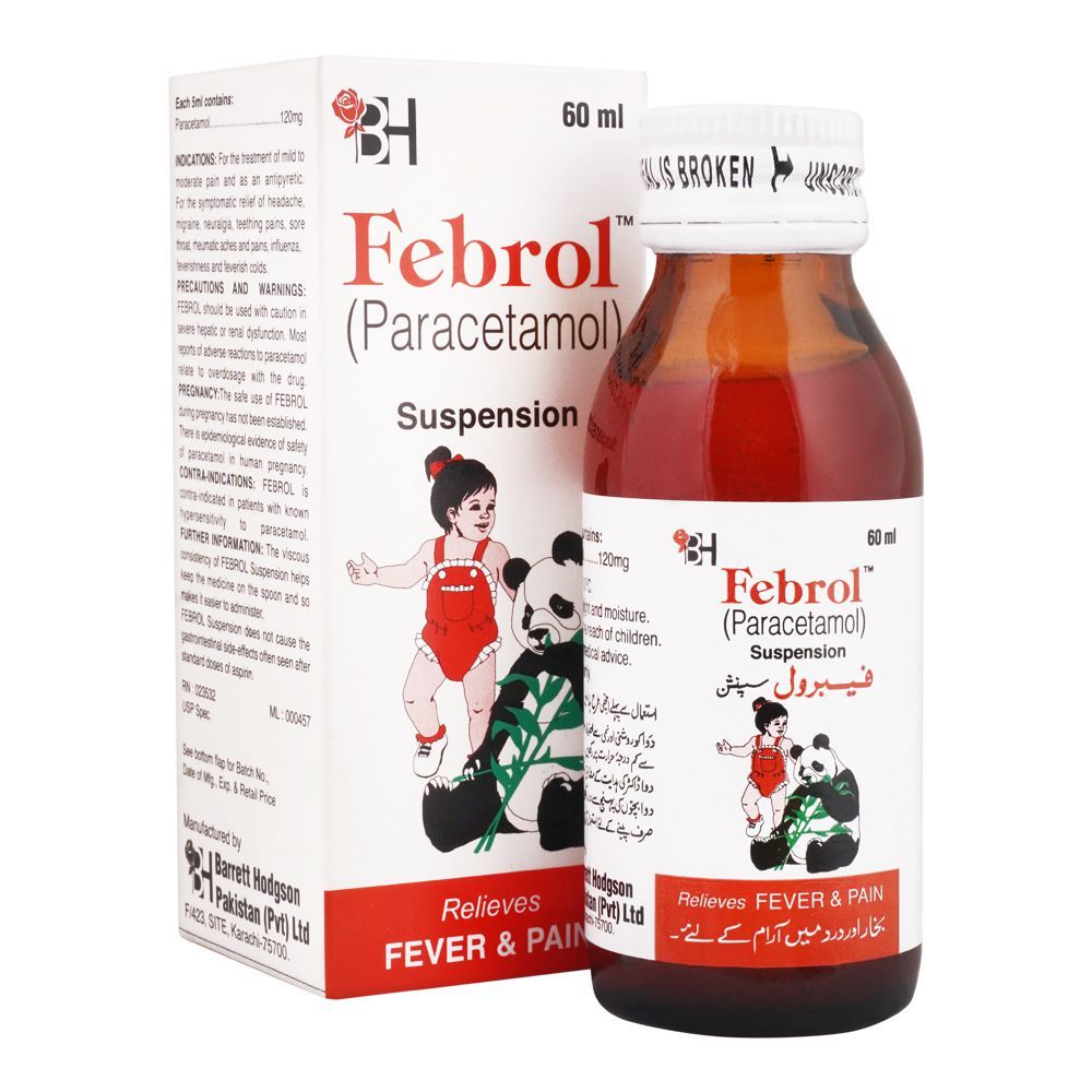 Barrett Hodgson Febrol Suspension, 60ml