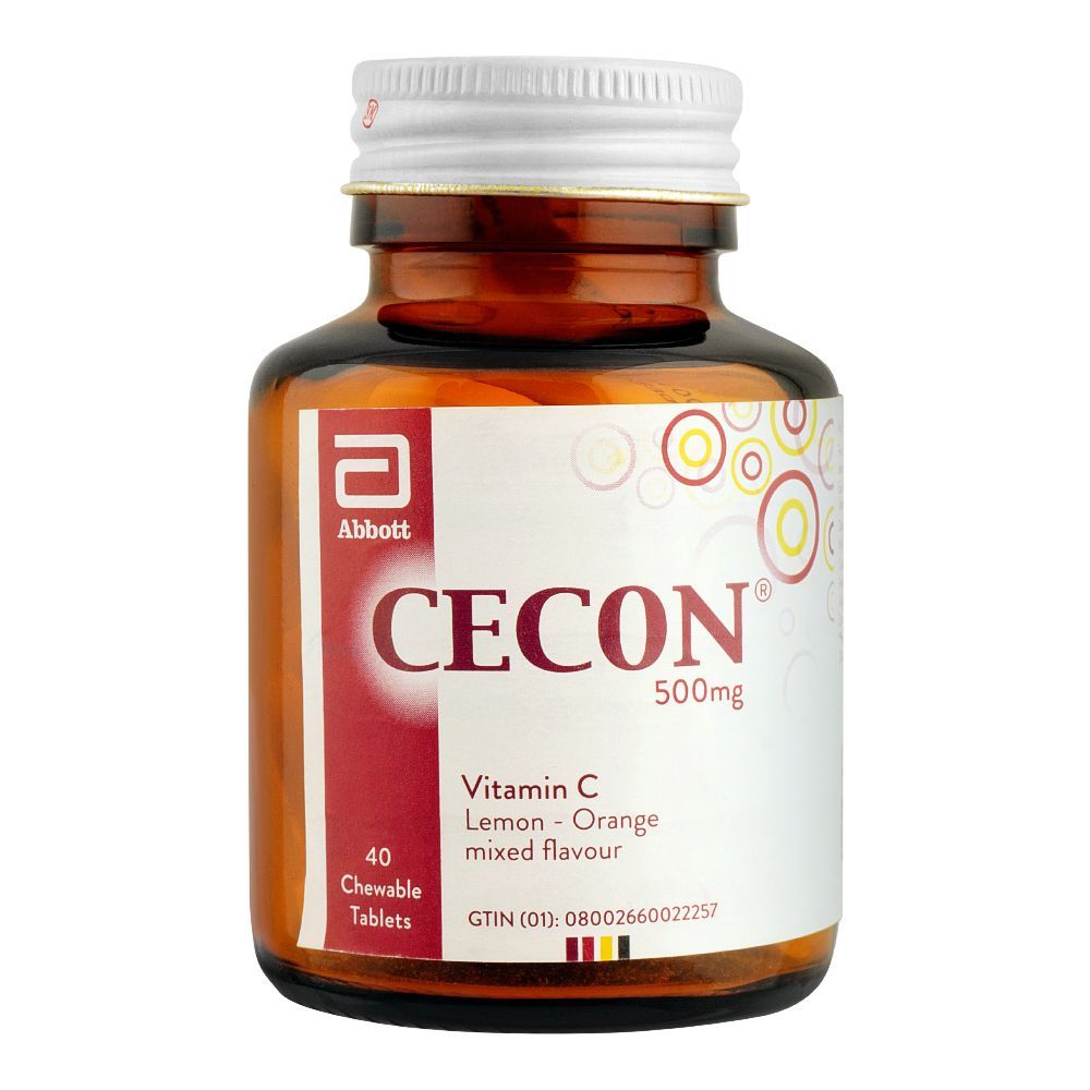 Abbott Cecon Chewable Tablet, 500mg, 40-Pack