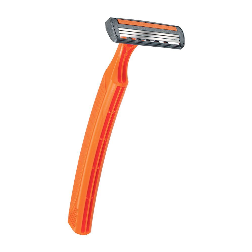 BIC Triple Blade Disposable Razor, Orange, 1 Count